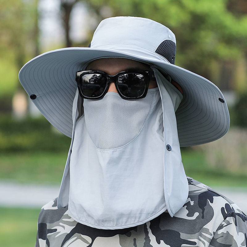 Wholesale Cotton Polyester Masked Neck Protecting Fisherman Hat
